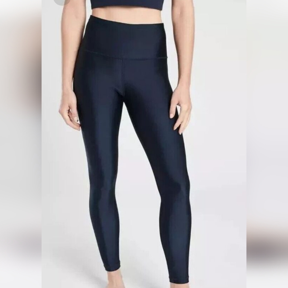 Athleta Elation Shine Leggings In Navy